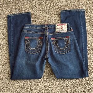 True Religion Johnny Super T Jeans SZ 28 Blue Straight Leg